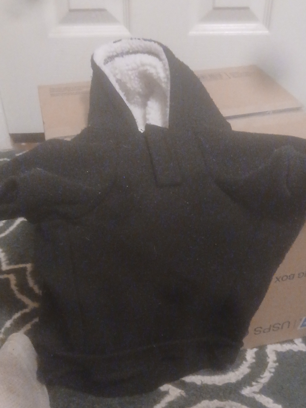 Dogs Black Sherpa-Lined Hooded Sweater